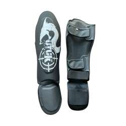 Muay Thai Shin Guards Utuk Hunter Black White 2