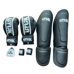 Utuk Kid Muay Thai Equipment Pack (Black and White)