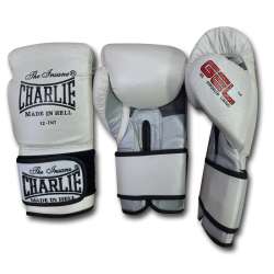 Charlie Gel Metallic White Boxing Gloves