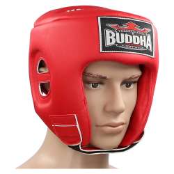 Headgear kick boxing Buddha thailand red 1