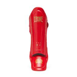 Leone muay thai shin guards DNA red 1