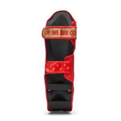 Leone muay thai shin guards DNA red 3