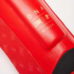 Leone muay thai shin guards DNA red 6