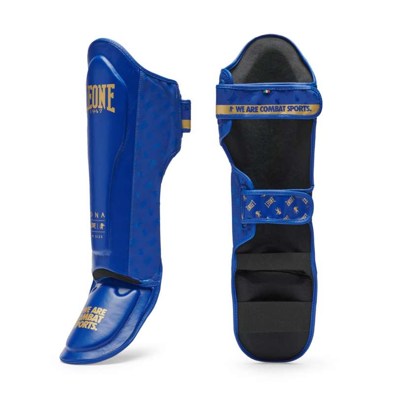 Kick boxing shin guards Leone DNA blue