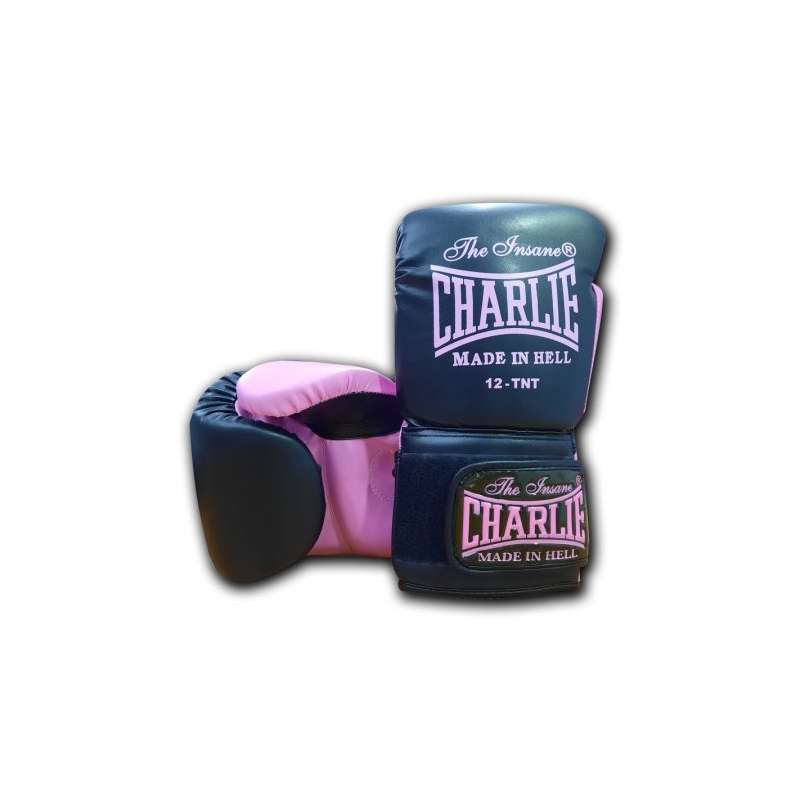 Kick boxing gloves Charlie kaos black pink