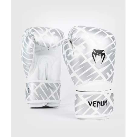 Muay Thai gloves Venum contender 1.5 silver white