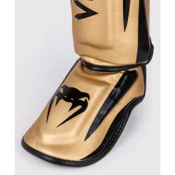 Muay thai shin guards Venum elite standup black gold 3