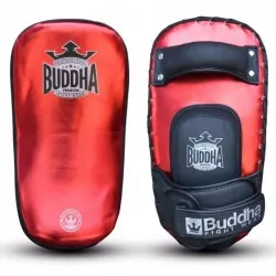 Muay thai paddles Buddha metalic red