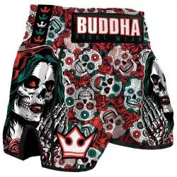 Buddha kick boxing shorts mexican (red)