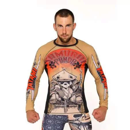 Tatami grappling rashguard samurai panda long sleeves