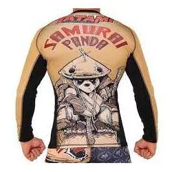 Tatami grappling rashguard samurai panda long sleeves1