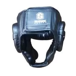 Shark muay thai head guards guell (black)1