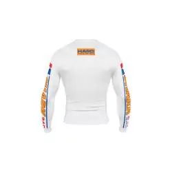 Shark rashguard lycra BJJ 24/7 white (1)