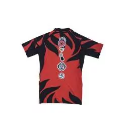 Manto grappling rashguard cariblanco (black/red)2