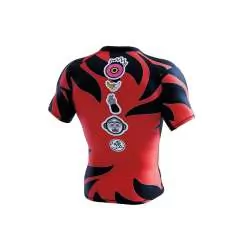 Manto grappling rashguard cariblanco (black/red)1