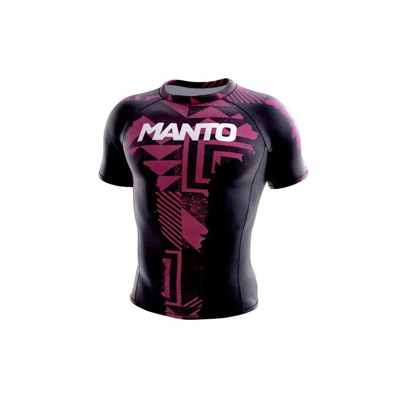 Manto BJJ no gi lycra fragments (black/red)