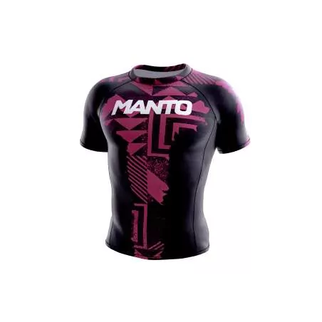 Manto BJJ no gi lycra fragments (black/red)