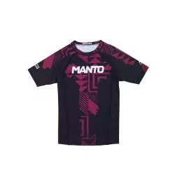 Manto BJJ no gi lycra fragments (black/red)2