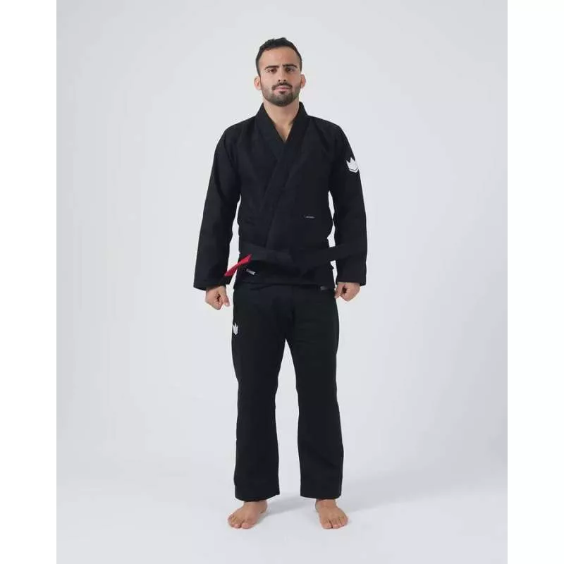 Kingz BJJ suit kore V2 + white belt (black)