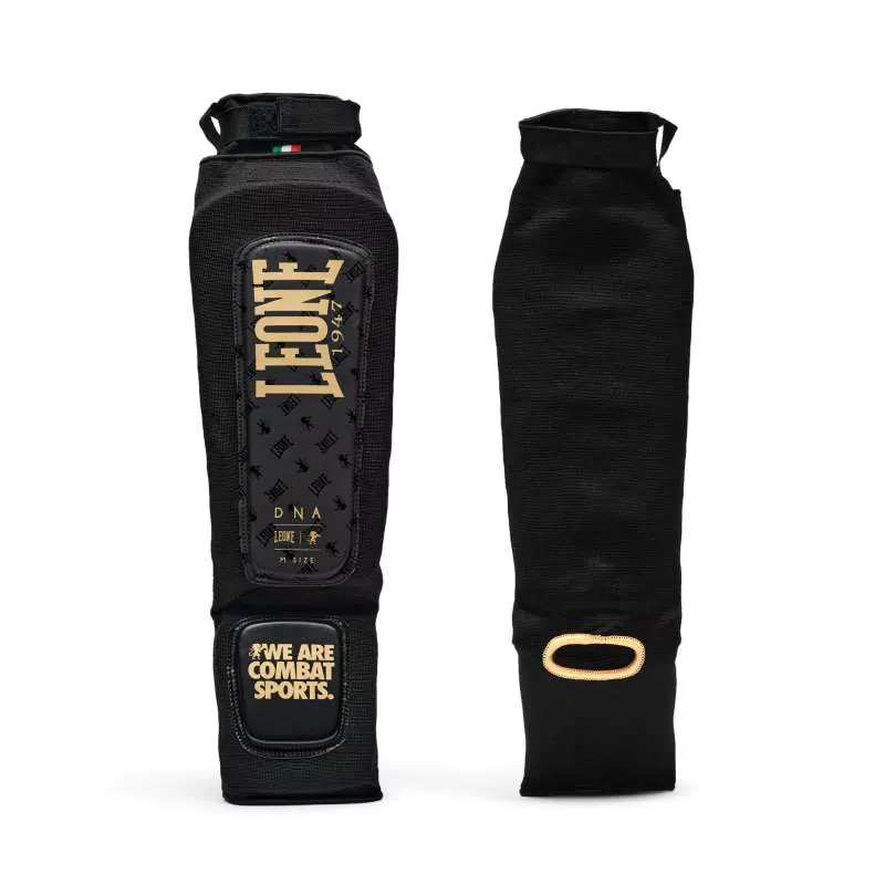 MMA Leone 1947 shin guards DNA (black/gold)