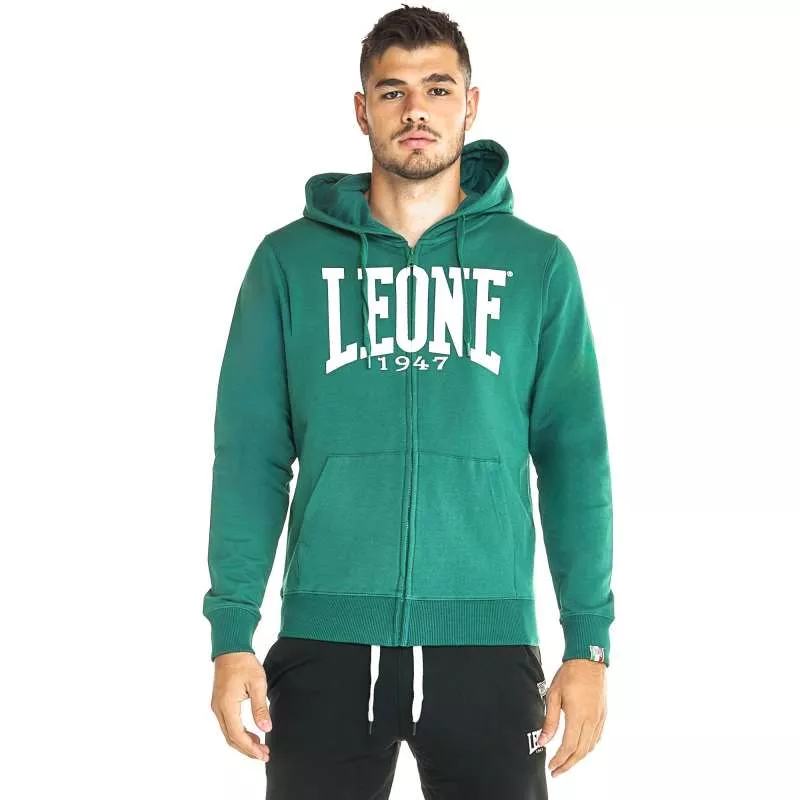 Leone big logo zip jacket (dark green)