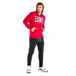 Leone big logo sweatshirt with zip (burgundy) 2