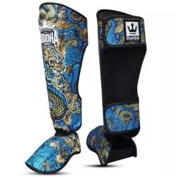 Buddha kickboxing Dragon shin guards blue 1