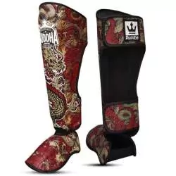 Buddha kick boxing shin guards Dragon (red) 1