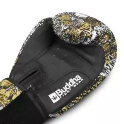 Buddha fantasy dragon muay thai gloves (white) 5