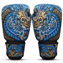 Buddha fantasy dragon boxing gloves (blue) 4