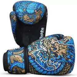 Buddha fantasy dragon boxing gloves (blue) 5