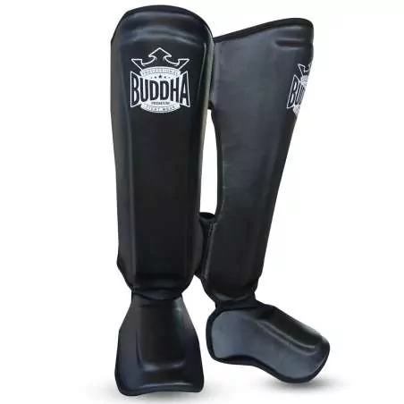 Muay Thai shin guards Buddha kids epic (black)