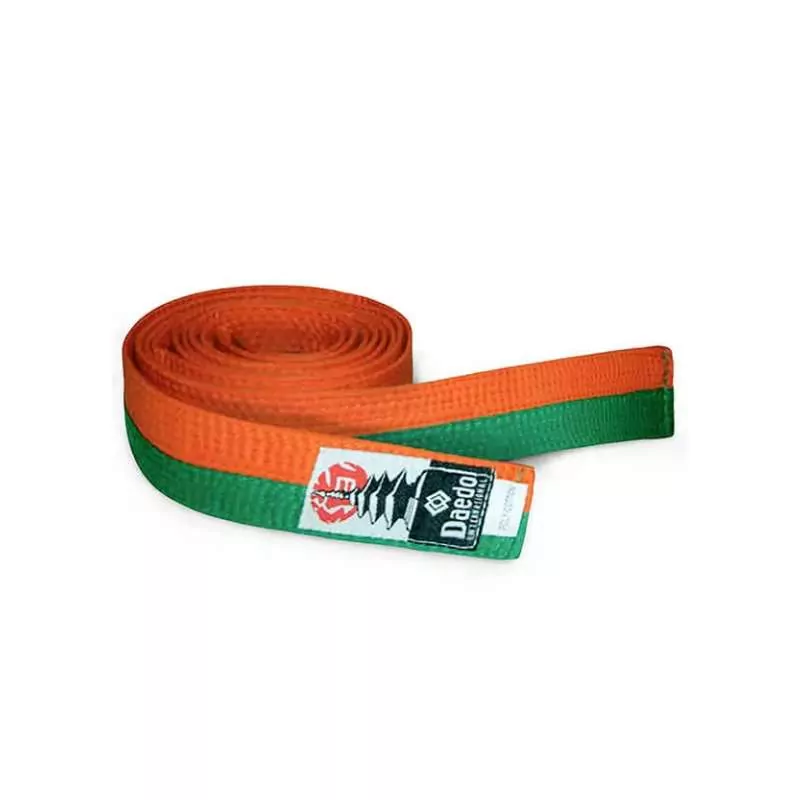 Daedo taekwondo belt (orange/green)