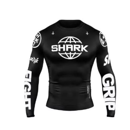 Rash guard MMA Shark boxing SkB97 black