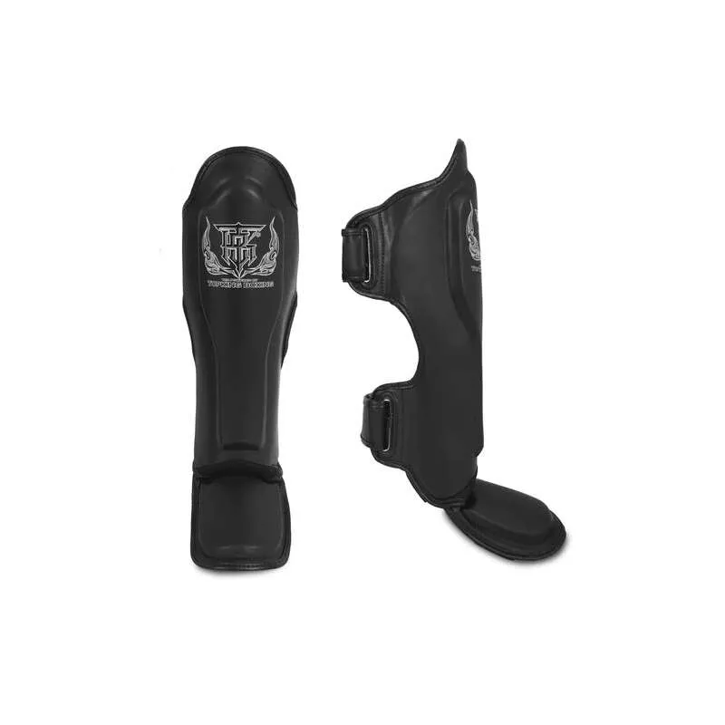 Top King muay thai shin pads super pro (black)