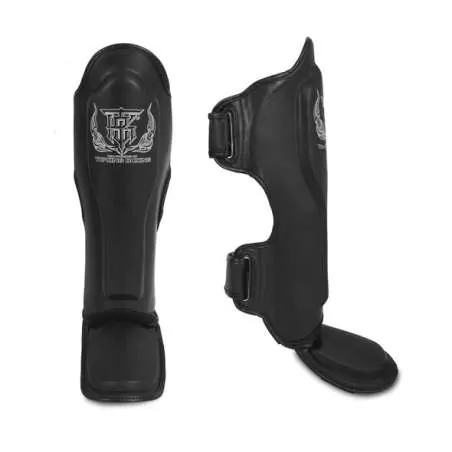 Top King muay thai shin pads super pro (black)