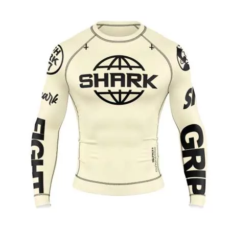 Shark grappingl rashguard SKB97 (beige)