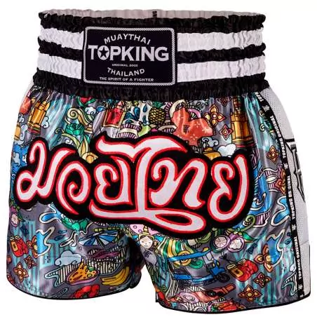 Top King muay thai shorts 223 (white)